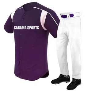 ชุดยูนิฟอร์มเบสบอล ชื่อทีมและโลโก้แบบกำหนดเอง พิมพ์ลายแบบซับลิเมชั่น ชุดยูนิฟอร์มเบสบอลแบบสวมใส่สบาย - Product Image 1