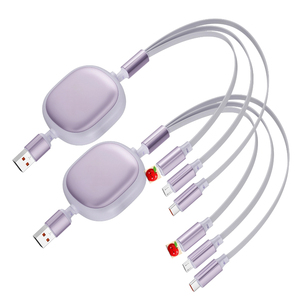 Hot bán 3 trong 1 có thể thu vào Cáp USB cho iPhone sạc sạc Micro Cáp USB cho <span class=keywords><strong>Android</strong></span> USB Loại C điện thoại di động đa - Product Image 1