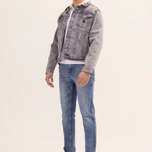 Best Trending Men's Denim Jackets New Style With <b>Covered</b> <b>Buttons</b> Breathable and Low Price Denim Jacket For Men's - Product Image 3