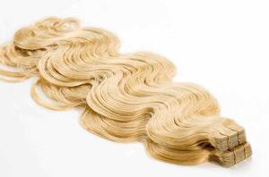 100% naturel cambodgien Remy cheveux humains bande Ins Extensions avec des styles ondulés et bouclés bruts couleur de cheveux naturelle - Product Image 2