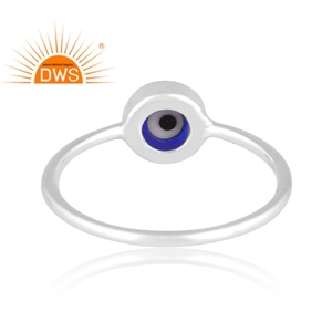 Best Quality 925 Fine Sterling Silver Natural Blue <b>Resin</b> Gemstone Stackable Ring Custom Jewelry Manufacturer - Product Image 4