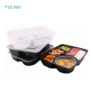 Contenedor de Alimentos Desechable de 26 oz con Tapas, Contenedor para Preparación de Comidas, Caja Bento de Plástico con 3 Compartimentos - Product Image 3