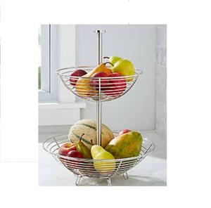 Panier de rangement pour fruits et légumes de style moderne, décoration de table, style contemporain, finition dorée - Product Image 5