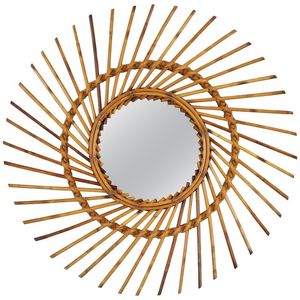 Espejo montado en la pared para baño, ratán Natural, forma personalizada, perfecto para una decoración de pared elegante de alta calidad - Product Image 5