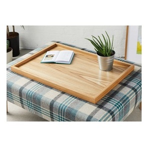 Bandeja de madera Rectangular hecha a mano de nogal única de diseño personalizado de alta calidad para cocina, comida y desayuno, bandeja de madera para servir - Product Image 5