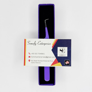 Pinzas para pestañas de volumen de acero inoxidable de 90 grados mejor calificadas Bota delgada con aislamiento de punta de fibra Extensión de pestañas sostenible - Product Image 2