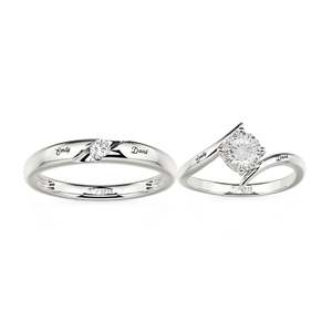 แหวนแต่งงานเจ้าสาวแบบสลับวง Jeulia Parallel Meet พร้อมบริการสลักชื่อได้ - Product Image 2