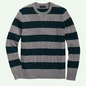 Suéter de Punto de Manga Larga para Mujer, Cuello Redondo, Diseño Trenzado, Informal, de Nailon/Acrílico - Product Image 1