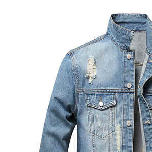 Nouvelle tendance de la mode, design tendance, matériau de haute qualité, veste en jean pour homme, faible MOQ, confortable et élégante, vestes en jean délavées pour homme - Product Image 4