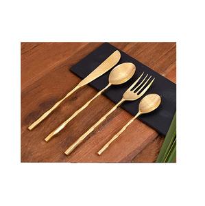 ชุดช้อนส้อมมีดโลหะ,ชุดเครื่องใช้บนโต๊ะอาหารโลหะรูปลักษณ์ใหม่สไตล์วินเทจ - Product Image 6