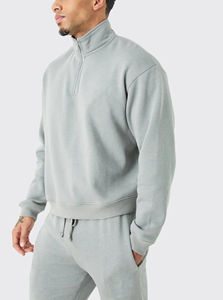 Conjunto de chándal de pantalón y Sudadera con capucha de gran tamaño de algodón 100% al por mayor para hombre, ropa de invierno con logotipo impreso personalizado, chándal de dos piezas para hombre - Product Image 5