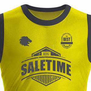 Dernier design personnalisé d'uniformes d'équipe de basketball d'été, respirants, 100% polyester, sans manches, antibactériens - Product Image 3