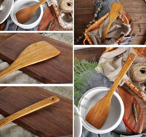 Cuillère à long manche en bois, écologique, design moderne, résistante à la chaleur, vente en gros, exportation - Product Image 6