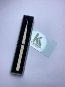 Ensemble de pinces à épiler pour extensions de cils, revêtement en poudre isolant longue durée, luxe, vente chaude, avec boîte de protection disponible dans notre installation - Product Image 3