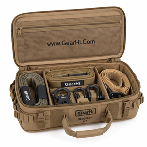 GearHi Bolsa de Kit de Recuperación Reforzada de Alta Resistencia, Porta Equipos para Cabrestante, Correa de Remolque, Grillete, Bloque de Arrastre, para Recuperación de Vehículos - Product Image 2