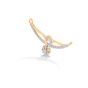 Collar Mangalsutra Floral con Diamantes en Oro Amarillo para Mujer - Product Image 3
