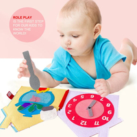 Conception personnalisée portable Montessori Occupé Conseil éducatif feutre livre kit de bricolage avec des animaux de la ferme pour le jouet préscolaire