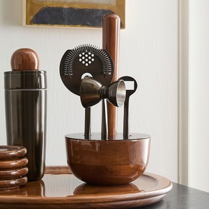 Premium Wooden <b>Bar</b> <b>Tool</b> Set with Stainless Steel Accessories Elegant Stand Durable Craftsmanship Home <b>Bar</b> Essential - Product Image 1