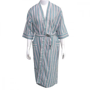 Kimono indien imprimé en blocs à motifs floraux 100% coton Cambric Soft Breathable Spaghetti Strap Wraparound Taille libre pour femmes - Product Image 5