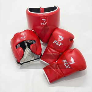 Nouvel ensemble professionnel de gants de boxe en cuir, protège-tête et protège-glande, respirant et durable, pour la boxe de combat - Product Image 5