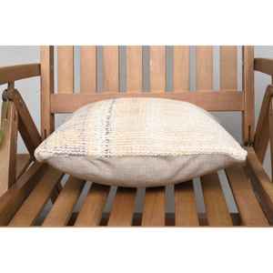 Luxe 14x14 pouces Beige Kilim Patchwork laine oreiller rustique Floral et Vintage imprimé jeter oreiller pour literie tissé avec de la soie - Product Image 5