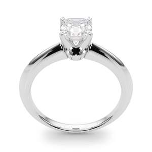 Bague de fiançailles solitaire en diamant coupe princesse pour femme - Product Image 5