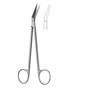 Sterilizable Hospital-Grade Surgical Scissors | Medical <b>Stainless</b> <b>Steel</b> <b>Angled</b> Scissor For Clinical Use - Product Image 1