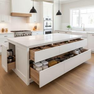 ชุดตู้<span class=keywords><strong>ครัว</strong></span>สไตล์เชคเกอร์คลาสสิกทันสมัยแบบสั่งทำ KEJIA พร้อมไอส์แลนด์ขนาดใหญ่ สำหรับโครงการปรับปรุงบ้านทั้งหลัง - Product Image 6