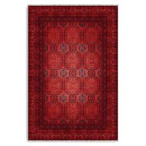 Alfombra lavable Netline Home Lantern Heritage de color rojo intenso - Product Image 2