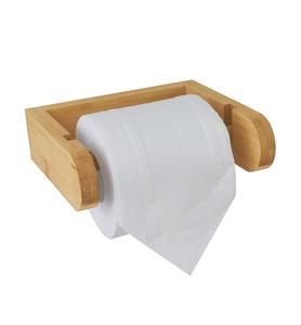 Soporte de pared de bambú para papel higiénico, soporte de papel higiénico de madera, portarrollos de papel higiénico redondeado para baño de 5 pulgadas - Product Image 1