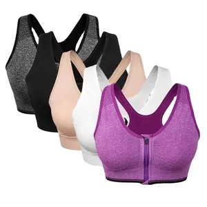 क्लाउड हाईड स्पोर्ट्स ब्रा महिला फ्रंट जिपर फिटनेस शर्ट पुश अप योगा ब्रा वेस्ट स्पोर्ट्सवियर सभी आकार में उपलब्ध हैं