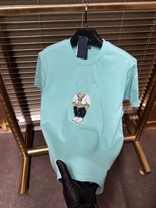 Camiseta de Manga Corta para Hombre, Talla Grande, de Seda/Algodón, con Estampado Animal, 300g, Anti-Pilling, Cuello Redondo, Casual, Transpirable, Ecológica, OEM, ODM, Personalizable - Product Image 3