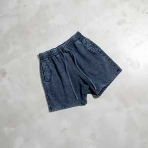 2026 Streetwear personnalisé haute qualité soleil délavé cordon couleur unie Jogging sérigraphie Logo en détresse hommes lavage à l'acide Shorts - Product Image 3