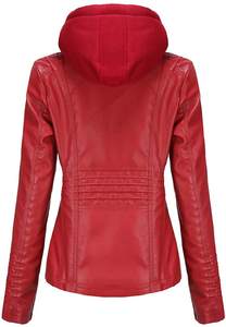 Veste en cuir pour femmes Nouvelle tendance Taille personnalisée Cuir véritable Personnaliser l'impression du logo Manches longues Fermeture éclair inférieure - Product Image 3