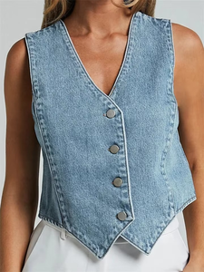 Chaleco Vaquero Sin Mangas de Diseño Moderno Ryan Pro Gear, Unisex, para Hombre y Mujer, Chaleco Vaquero con Capucha para Mujer - Product Image 3