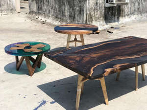 Mesas de comedor de epoxi para un comedor de lujo y mesas de epoxi de comedor Premium modernas a la venta - Product Image 2