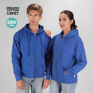 Sweat-shirt à capuche et fermeture éclair pour adulte Textile durable Articles M7221299-2634 - Product Image 1