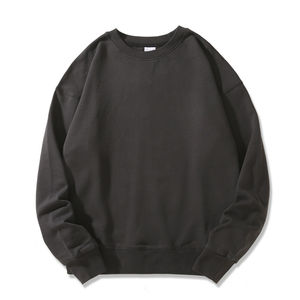 Vente en gros de sweatshirt à col ras du cou avec broderie de logo personnalisé pour hommes 100% coton mélangé 420Gsm - Product Image 3