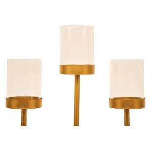 ที่ใส่เทียนโลหะรูปทรงสี่เหลี่ยมผืนผ้า ดีไซน์หรูหรา คุณภาพสูง สำหรับตกแต่งบ้านในช่วงคริสต์มาส - Product Image 4