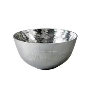 Cuenco para servir con dátiles de metal de diseño impresionante para el hogar y las fiestas Cuencos para servir cuadrados con acabado plateado increíble - Product Image 6