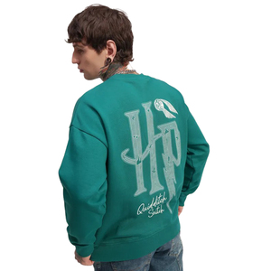 Promotion Stock hommes tissu doux pull polaire intérieur sweats 100% Polyester coupe ample imprimé motif vêtements d'hiver - Product Image 4