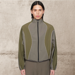 Active Performance Confort Coupe-Vent Veste XL Polyester Fermeture Éclair Patte Élégant Tri-Tonal Paneling Fitness Corset - Product Image 1