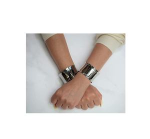 High Quality Brass Bangle for Hot Sale Copper Open Cuff Bangle <b>Bracelet</b> <b>Beads</b> 24K Gold Plated Women Jewelry - Product Image 5