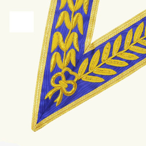 Collier maçonnique de maître maçon, grade provincial, officiers, dentelle rectangulaire, entièrement personnalisé, broderie, service OEM ODM - Product Image 3