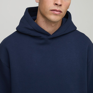 Article de vente chaude 100% coton Boxy Fit Heavyweight hommes à capuche personnalisé DTF imprimé Logo respirant Hip Hop hommes sweats à capuche - Product Image 3