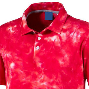 Pakistan Verified Manufacturer Cotton Latest Fashion 2024 Tie Dye Design Custom Made <b>Men</b> Polo <b>Shirt</b> - Product Image 2