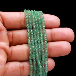 Lustre zambien émeraude irrégulière Ronelle perles 3mm vert pendentif en vrac avec certificat CNAS pour la fabrication de bijoux - Product Image 4