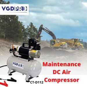 24V High Efficiency Weatherproof Long Duty Cycle DC Oil Less Professional Powerful Truck <b>Air</b> Compressor <b>Pump</b> with 12 Liter tank - Product Image 6