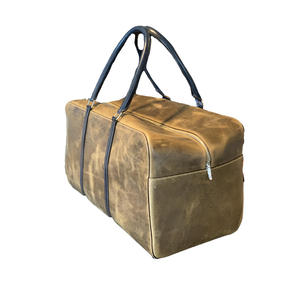 Personnalisé Vegan PU Cuir Hommes Weekender Duffel Sac En Cuir Véritable Casual Voyage Duffle Pliable Caractéristique Personnalisable Logo Couleur - Product Image 1