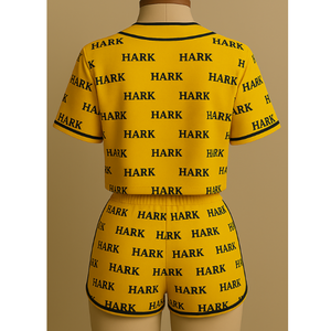 Vente chaude femmes personnalisé partout Sublimation imprimé bouton haut de Baseball et short OEM deux pièces femme survêtements - Product Image 6